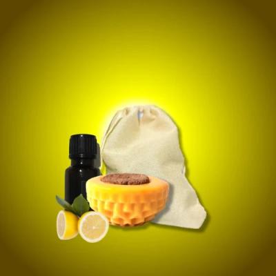 Citrus Burst: Yellow Wax Block Closet   Freshener