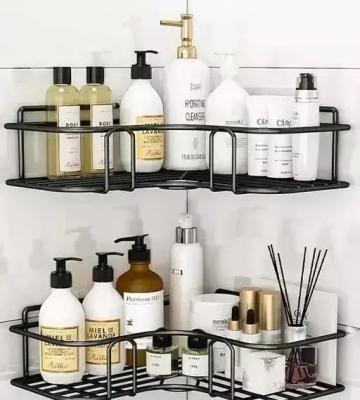 2 Pis Combo Of Stainless Steel Self Adhesive Bathroom Shelf Corner