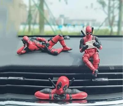Deadpool Action Figure set of 3 car Dashboard decoration