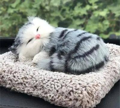 Sleeping Cat Plush Toy Car Interior Decorative