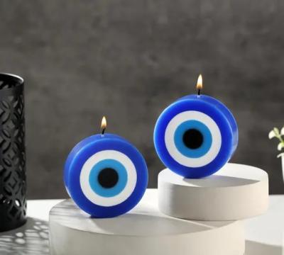 Blue Evil Eye Candle Set of 2