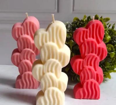 Heart Candles Set of 3