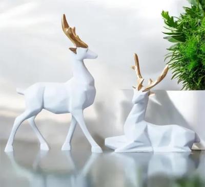 Elegant Deer Resin Showpieces